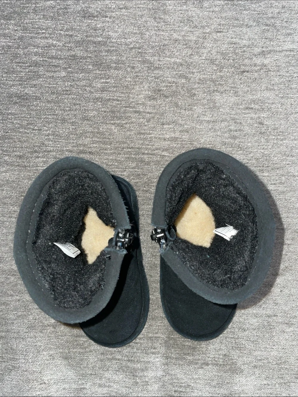 Bearpaw Kids' Emma Toddler Zipper Mid Calf Suede Boots Black Size 7